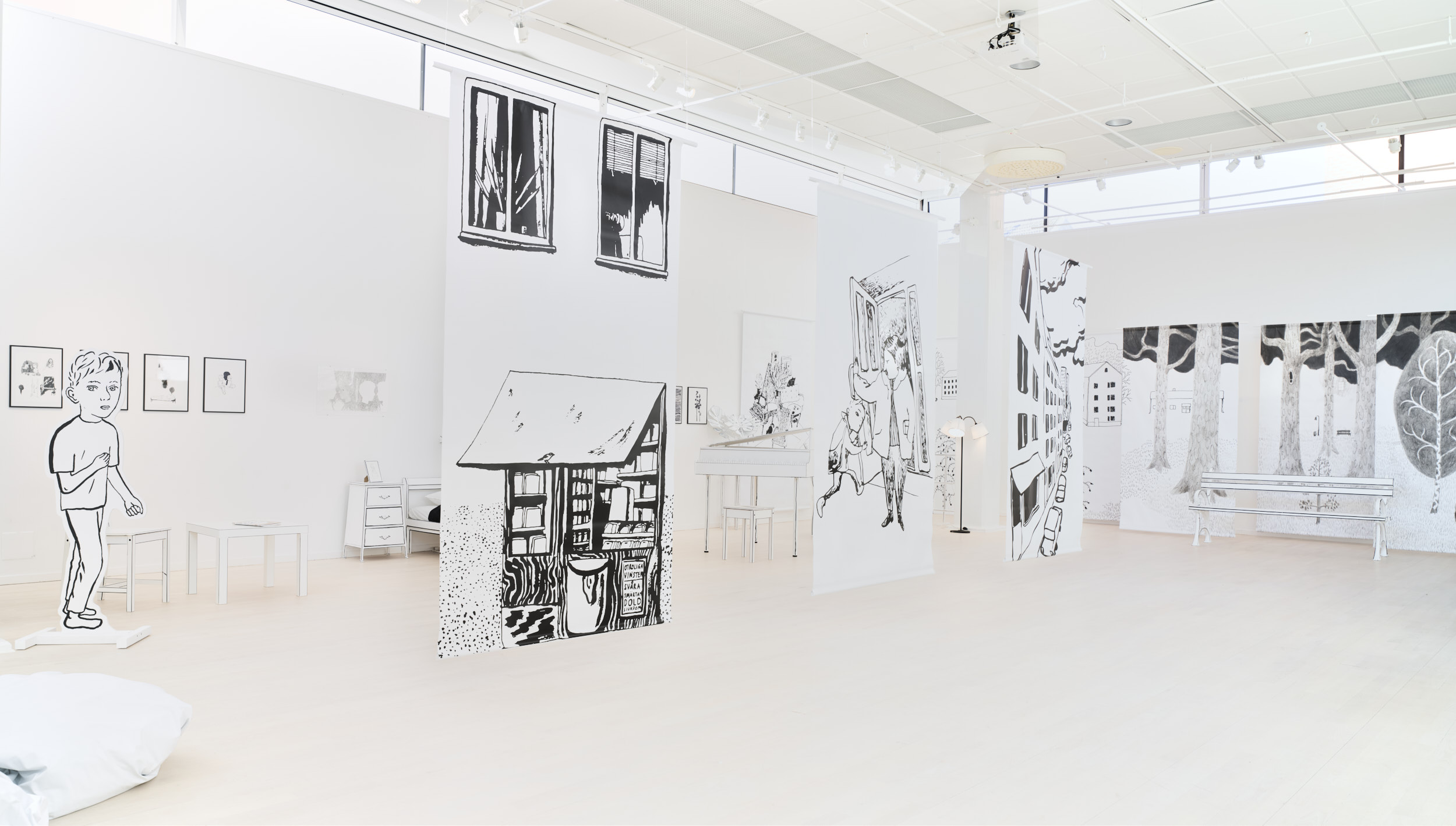 Utställning Bröder och andra varelser, Joanna Hellgren, Tomelilla konsthall, 2024